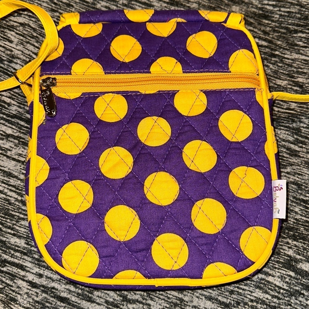 Belvah Small Messenger Bag Purple Gold - Picture 4 of 5